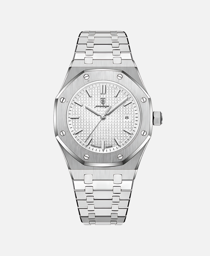 Men's Elegant 41mm Stainless Steel Watch