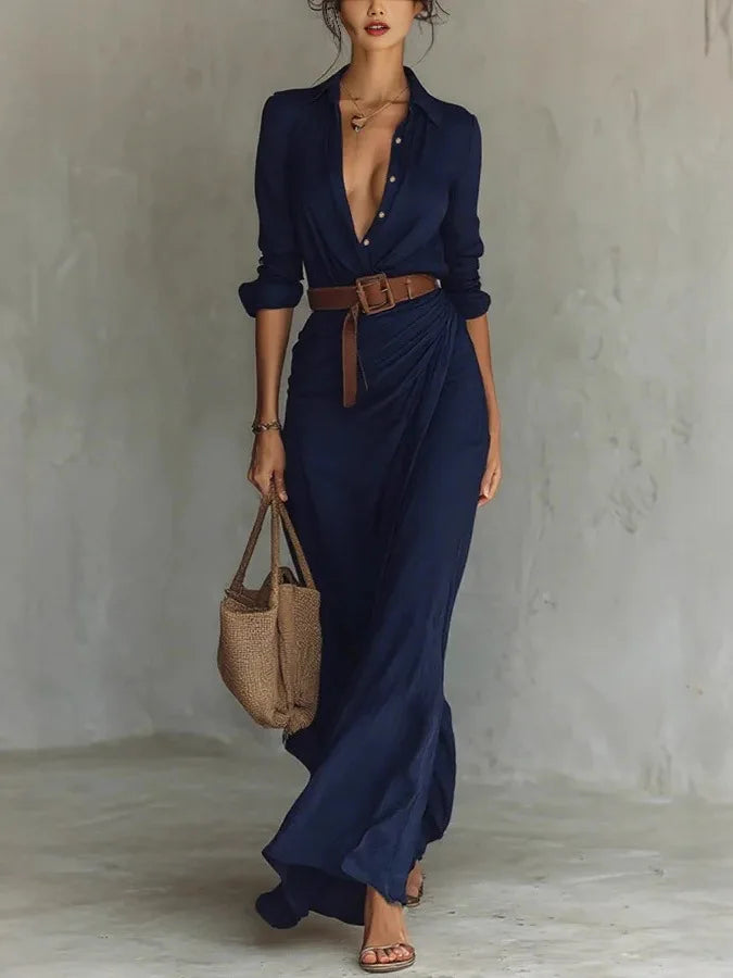 Perla | Women's Wrap Maxi Dress-Omni Prime Goods
