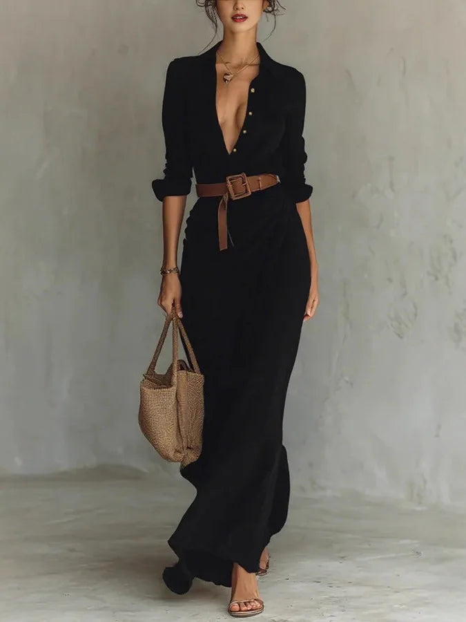 Perla | Women's Wrap Maxi Dress-Omni Prime Goods