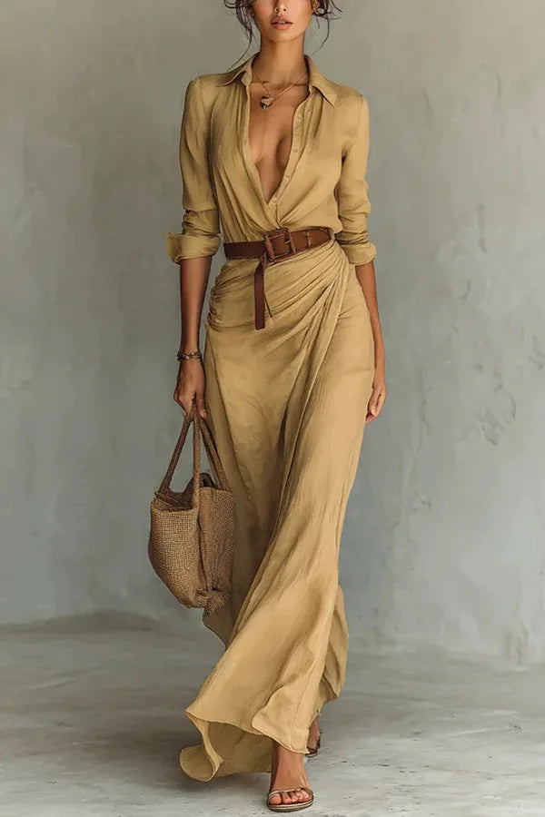 Perla | Women's Wrap Maxi Dress-Omni Prime Goods