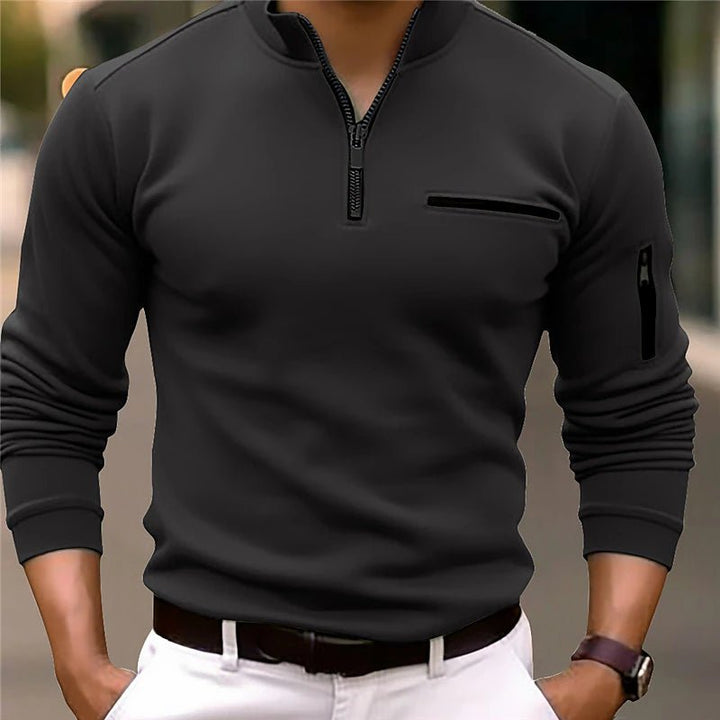 Pete | Men's Stylish Quarter-Zip Polo Shirt