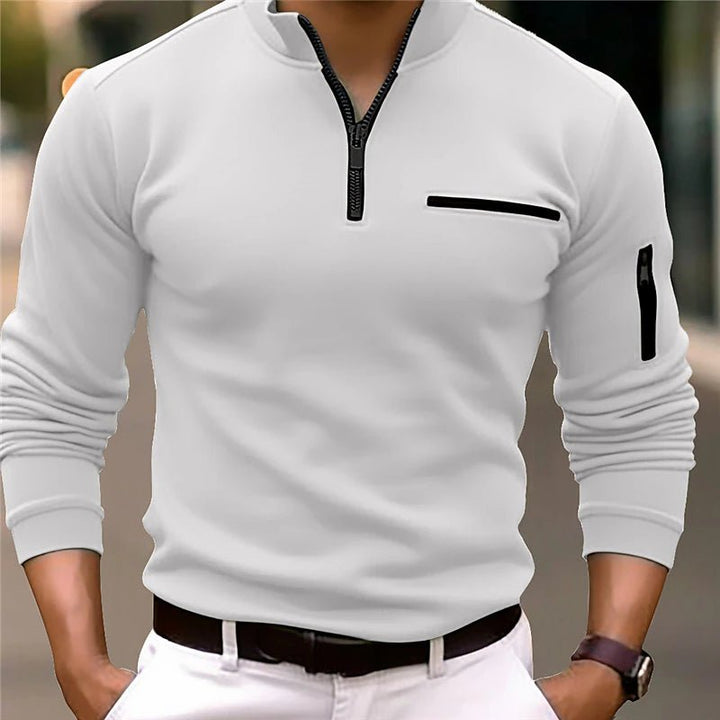 Pete | Men's Stylish Quarter-Zip Polo Shirt