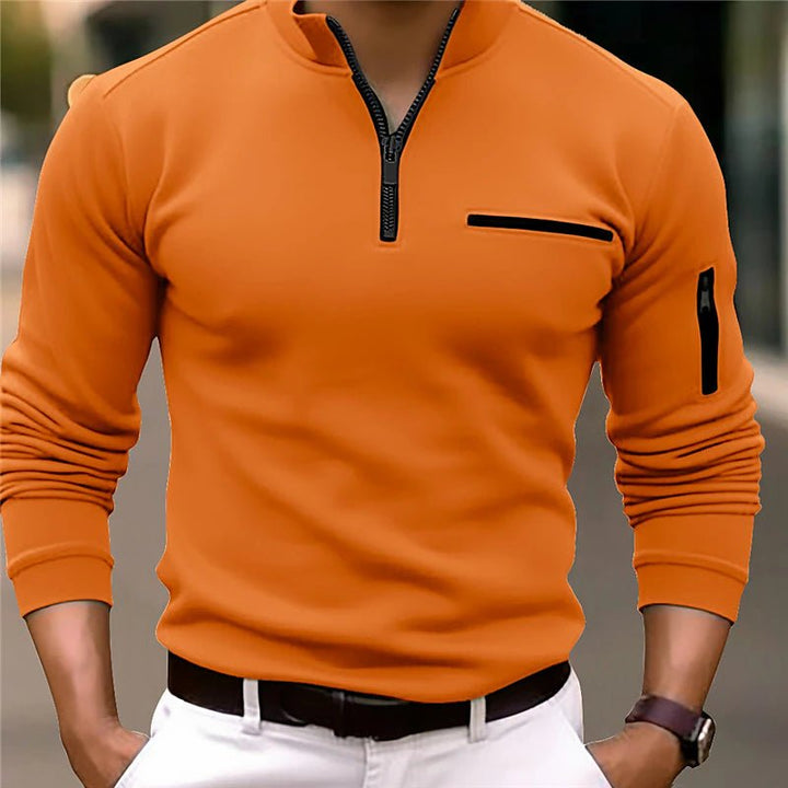 Pete | Men's Stylish Quarter-Zip Polo Shirt