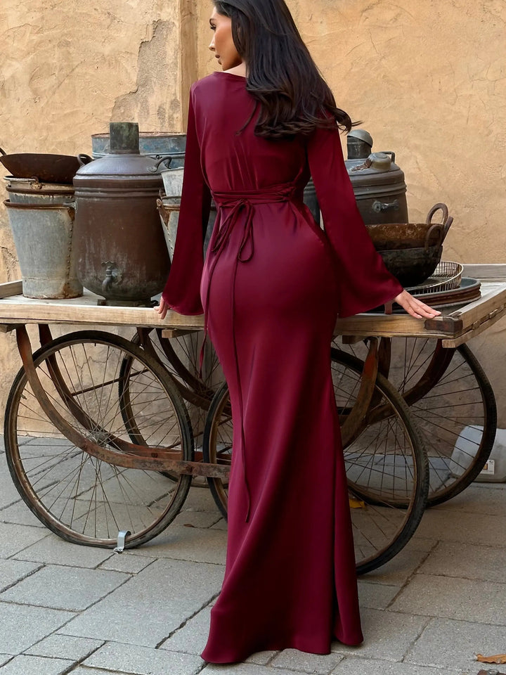 Pharia | Women's Long-Sleeve Maxi Dress – Elegant Versatile Style for Any Occasion