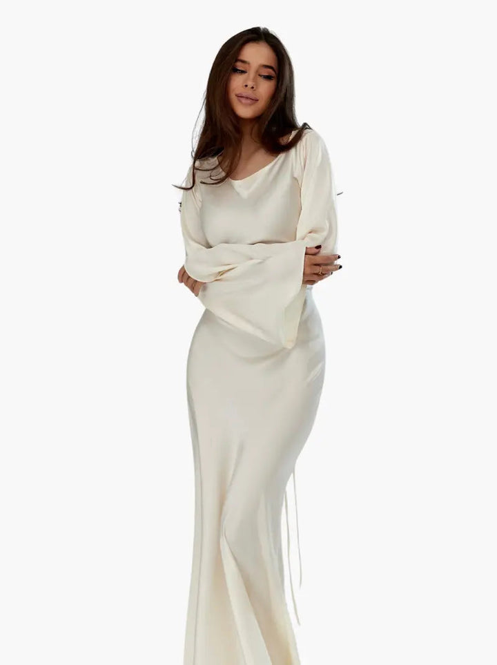 Pharia | Women's Long-Sleeve Maxi Dress – Elegant Versatile Style for Any Occasion