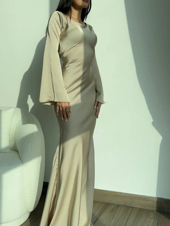 Pharia | Women's Long-Sleeve Maxi Dress – Elegant Versatile Style for Any Occasion