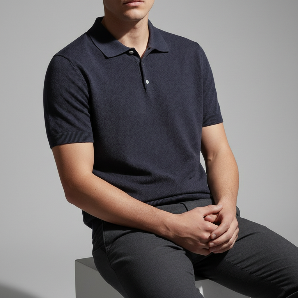 Men's Knit Polo Shirt