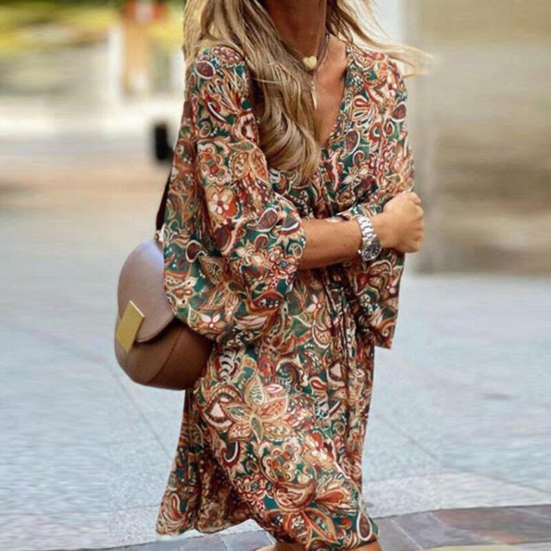 Roshnie | Women's Elegant Autumn Mini Dress