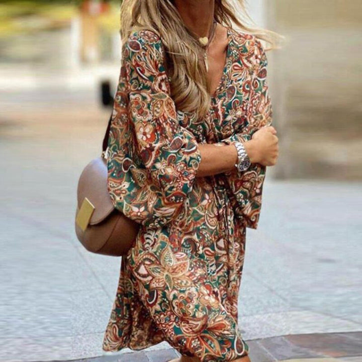 Roshnie | Women's Elegant Autumn Mini Dress