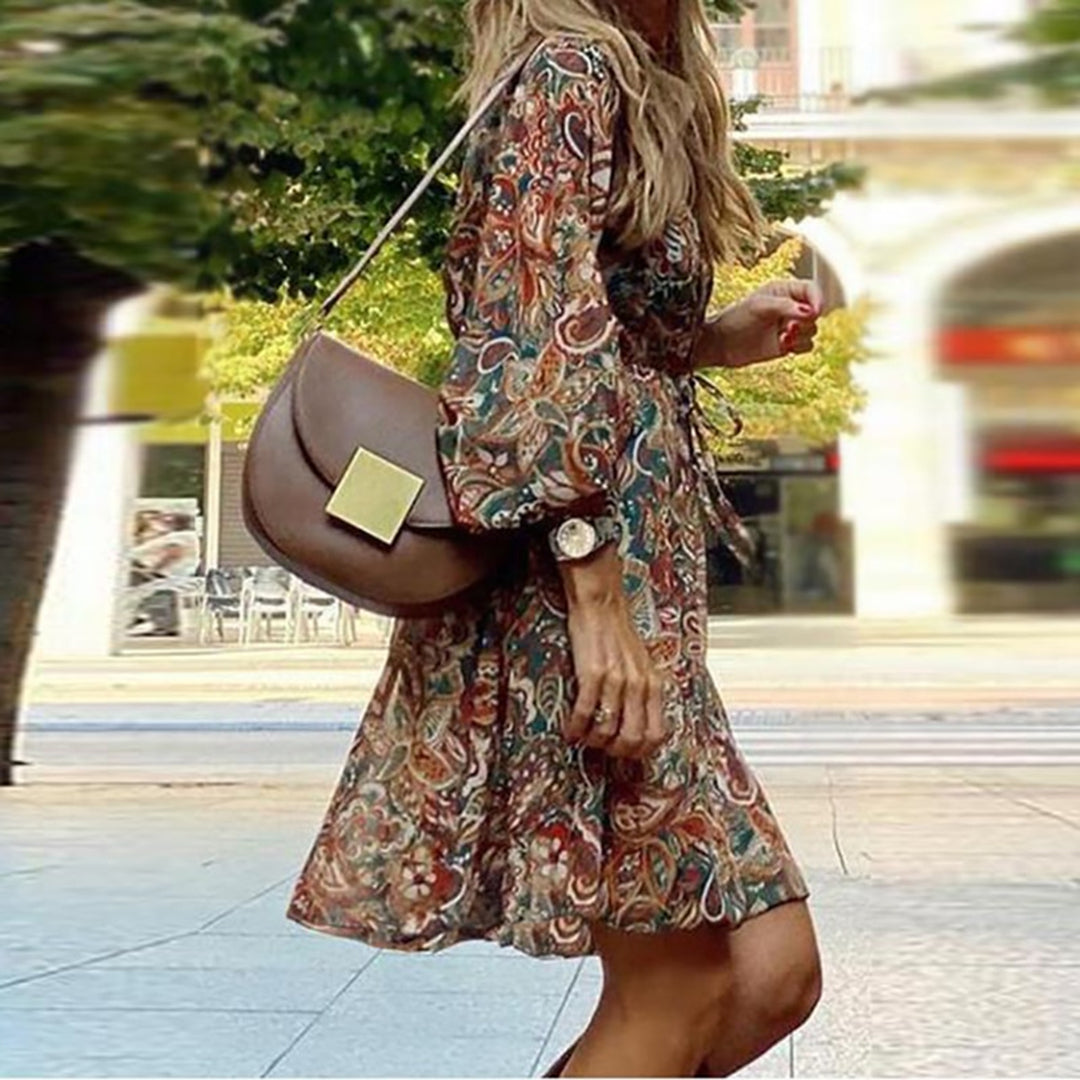 Roshnie | Women's Elegant Autumn Mini Dress