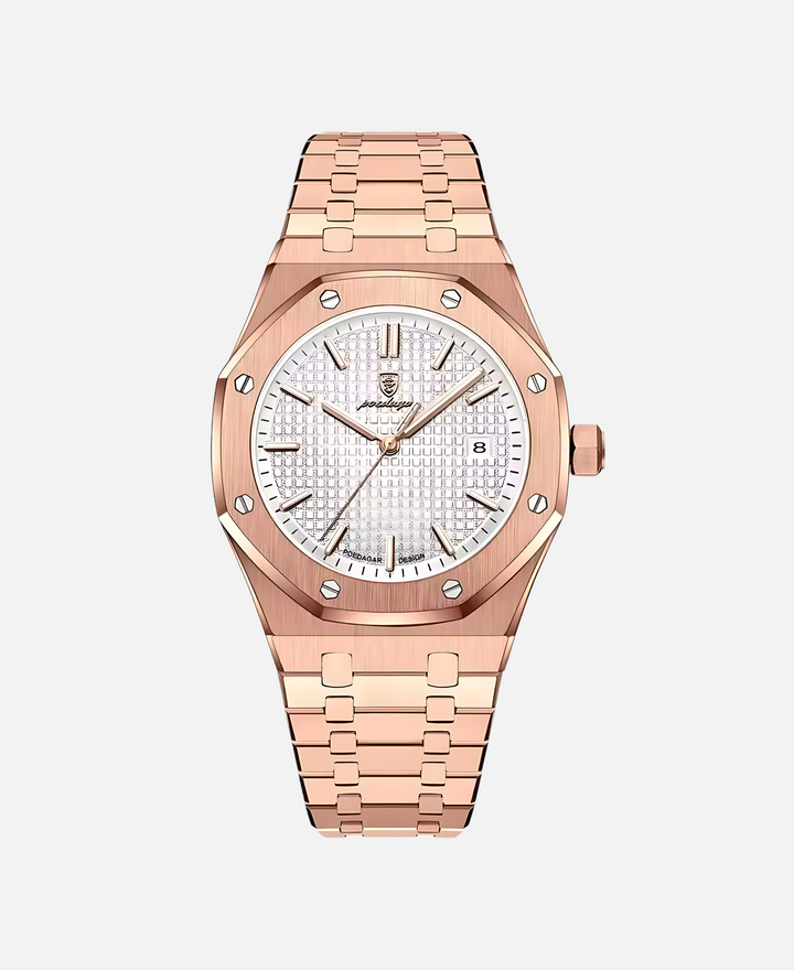 Men's Elegant 41mm Stainless Steel Watch