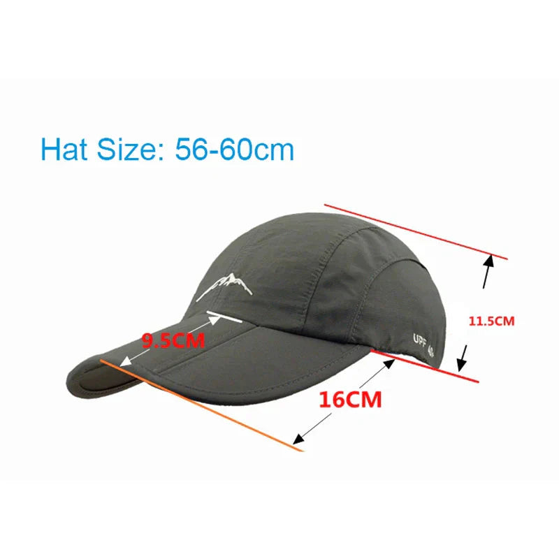 Quick-Dry Waterproof Outdoor Cap - Breathable, Foldable Unisex Hat