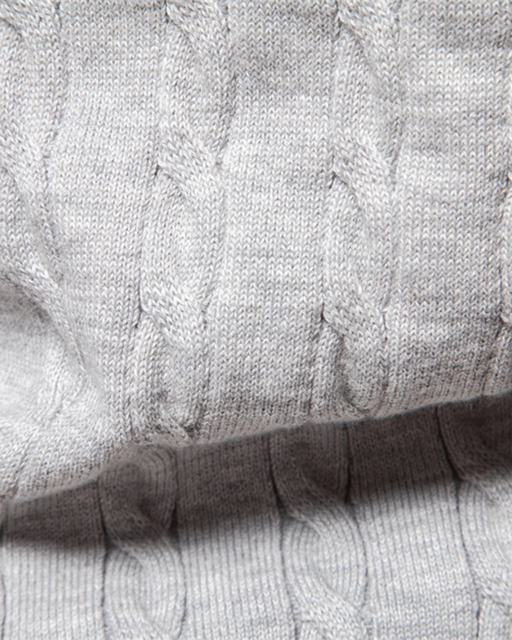 Men's Cable Knit Cotton Pullover Sweater