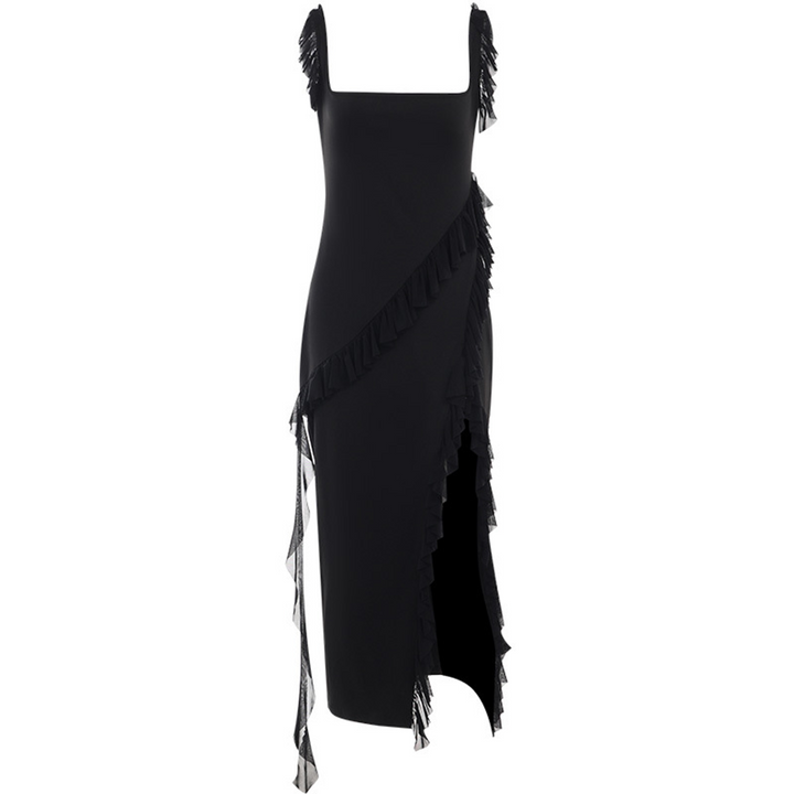 Romina | Women's Summer Ruffled Maxi Dress with Slit