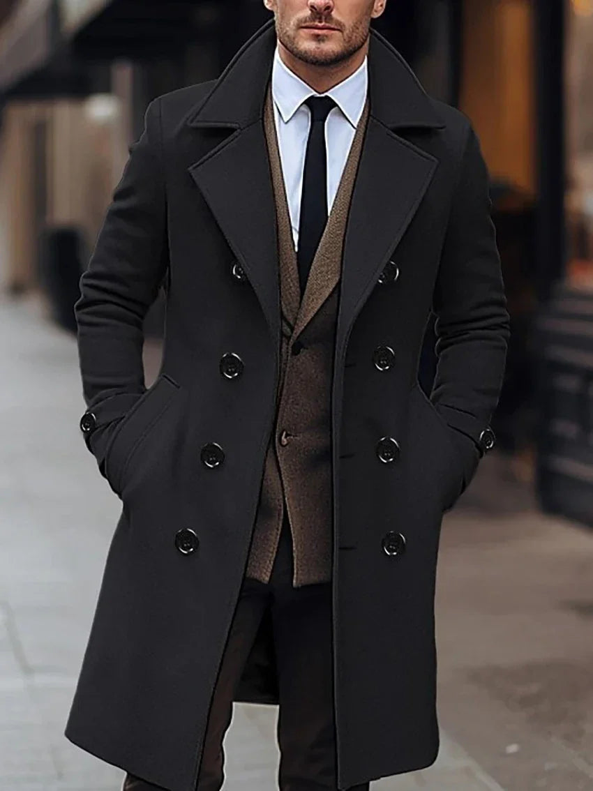 Men's Stylish Wool Coat for Chilly Weather