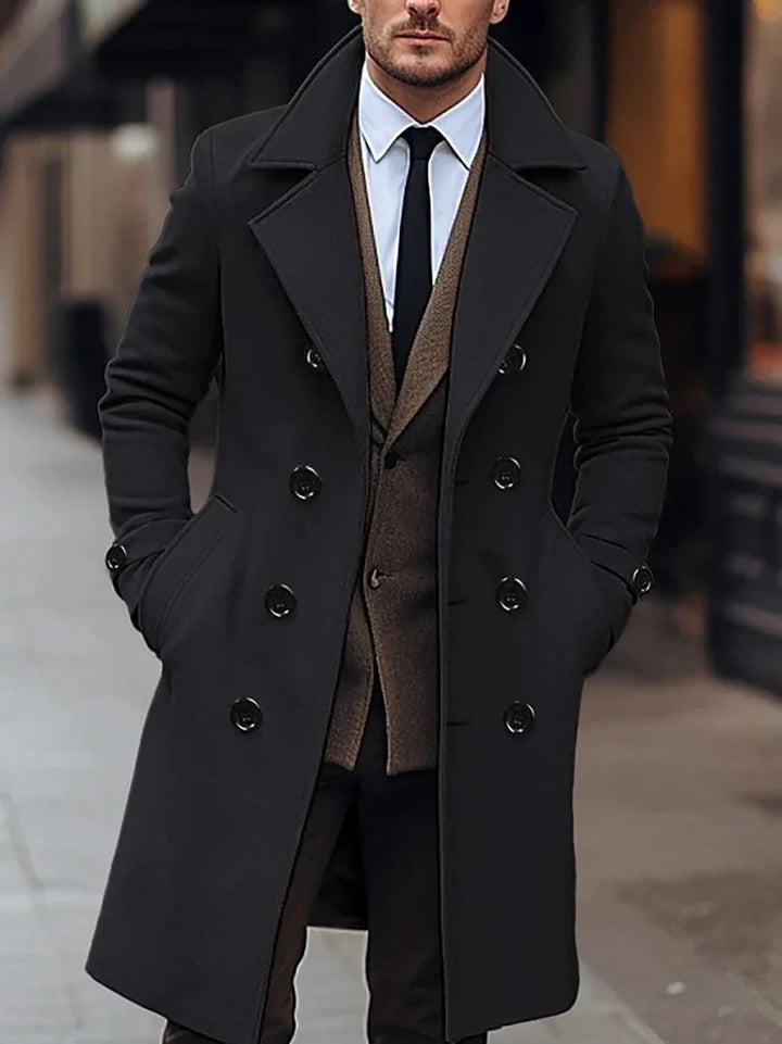 Men's Stylish Wool Coat for Chilly Weather