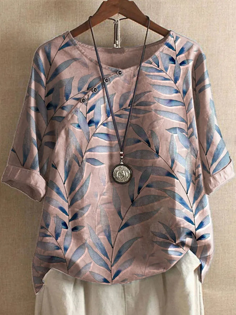 Rina | Women's Relaxed Linen Blouse-Omni Prime Goods