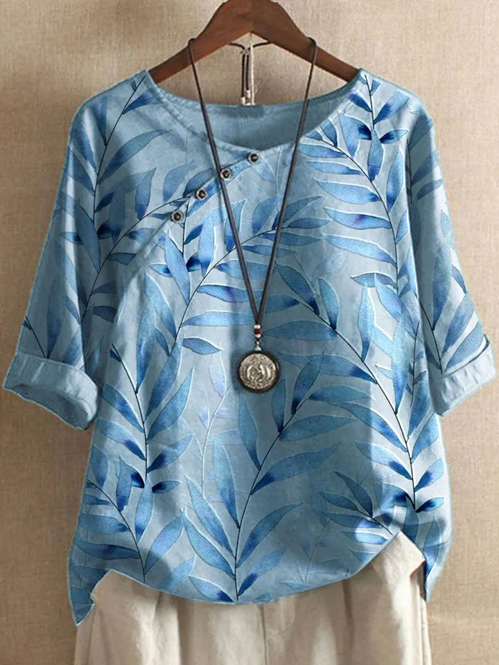Rina | Women's Relaxed Linen Blouse-Omni Prime Goods
