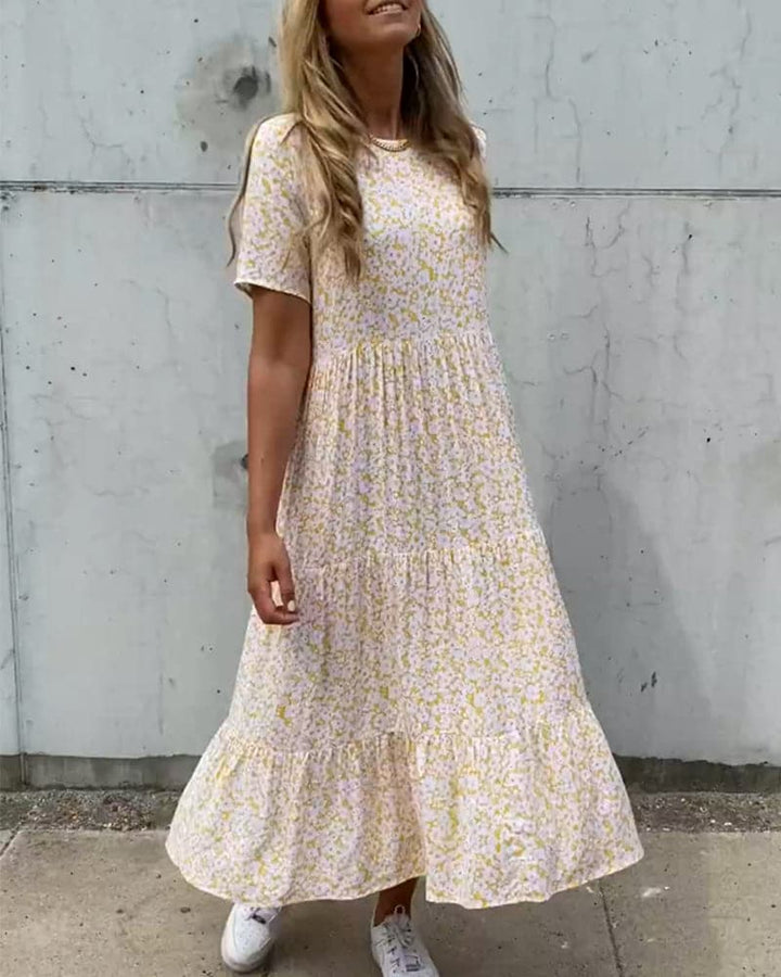 Ruby | Women's Tiered Midi Dress-Omni Prime Goods