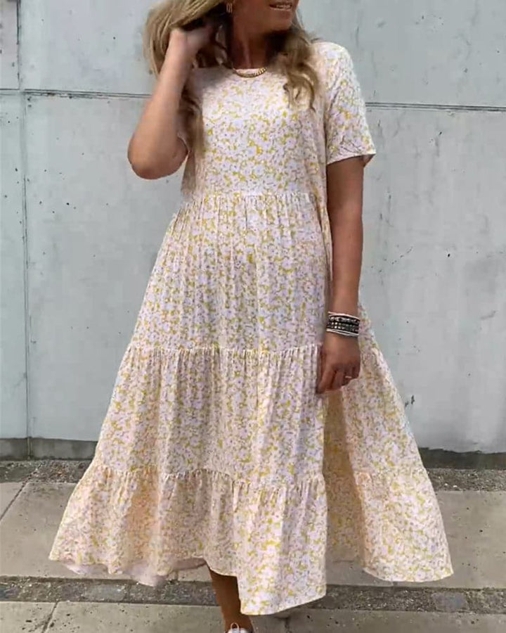 Ruby | Women's Tiered Midi Dress-Omni Prime Goods