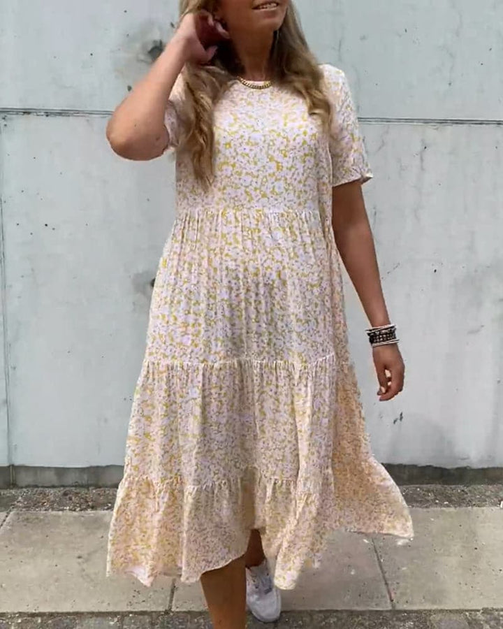 Ruby | Women's Tiered Midi Dress-Omni Prime Goods