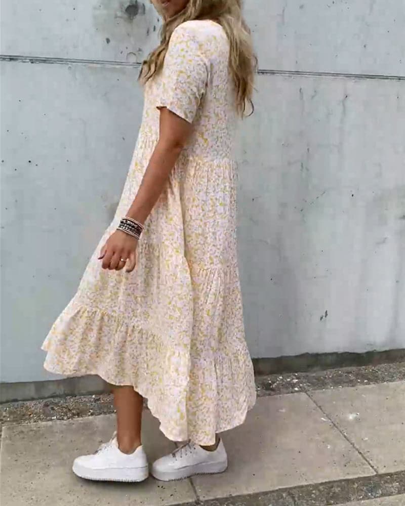 Ruby | Women's Tiered Midi Dress-Omni Prime Goods