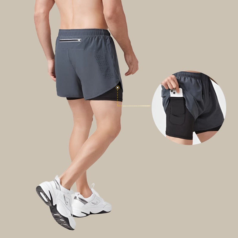 Alex | Men's Quick-Drying Running Shorts with Zipper
