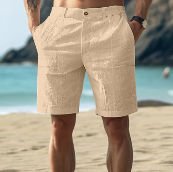John | Men's Casual Linen Shorts for Summer Relaxation