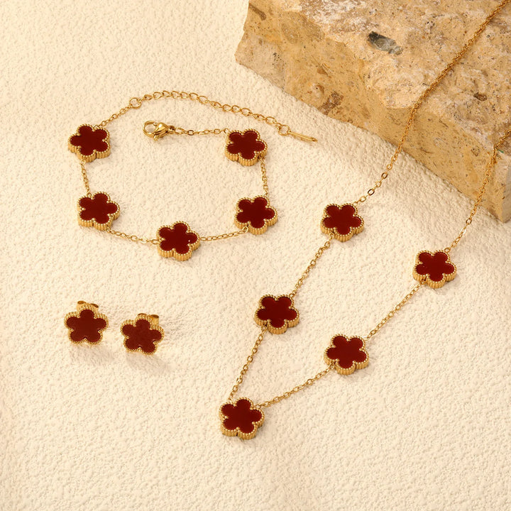 Elegant Floral Jewelry Set