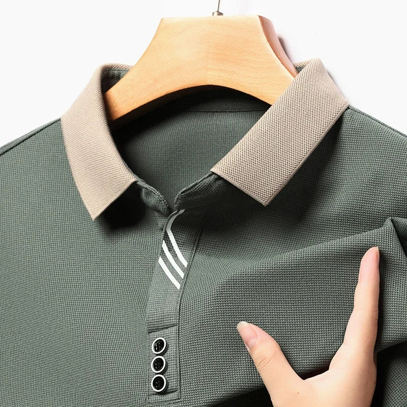 Men's Long-Sleeve Polo Shirt in Portofino Style