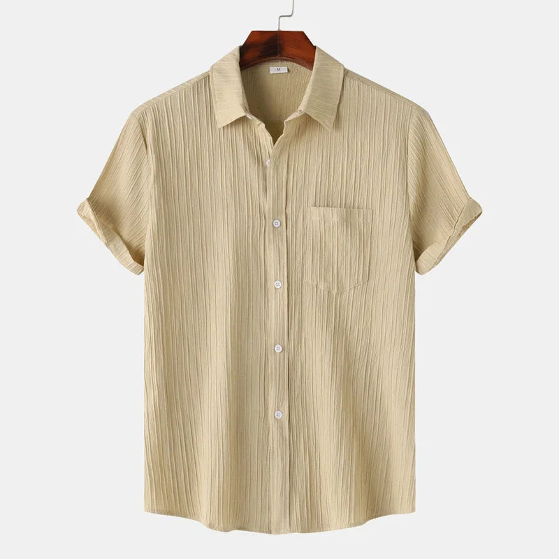 Men's Coastal Linen Button-Up Shirt