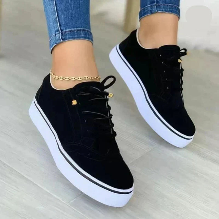 Isadora | Women's Casual Lace-Up Sneakers with Round Toe Cap