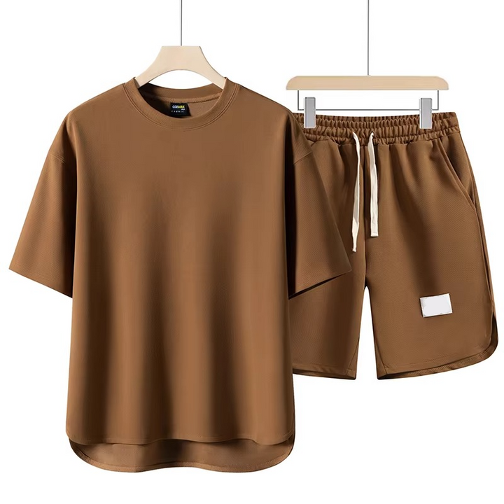 Men's Summer Two-Piece Set – Short Sleeve Shirt and Shorts Outfit M-4XL