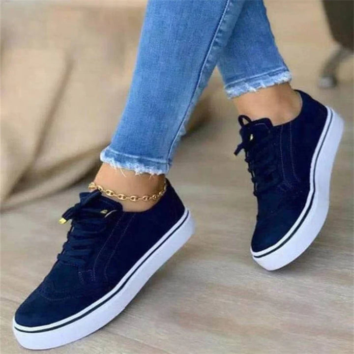 Isadora | Women's Casual Lace-Up Sneakers with Round Toe Cap