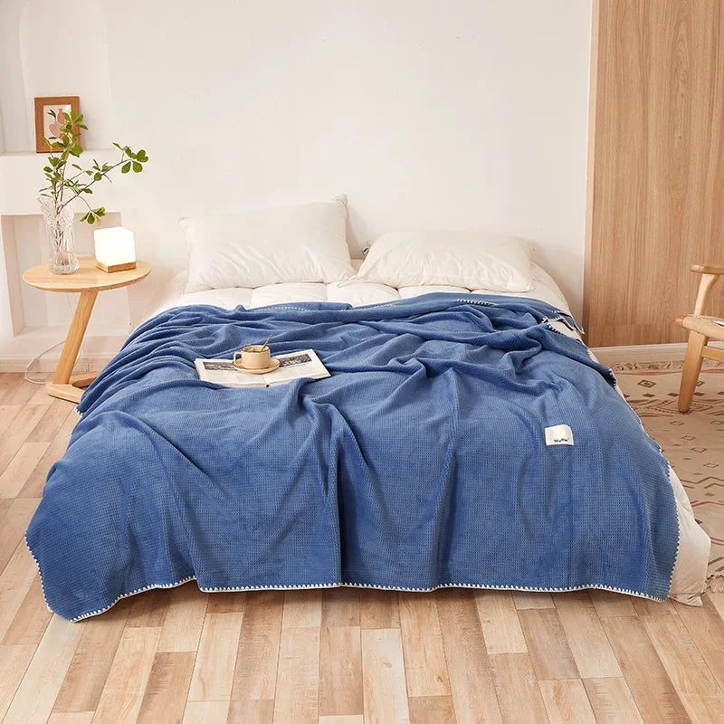 Cozy Waffle Knit Blanket for Ultimate Comfort-Omni Prime Goods