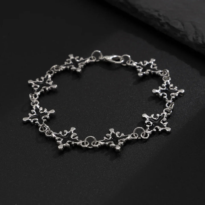 Obsidian Stone Cross Bracelet for Stylish Accessories