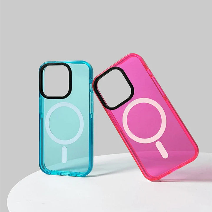 Vibrant Neon Edge Phone Case for iPhone