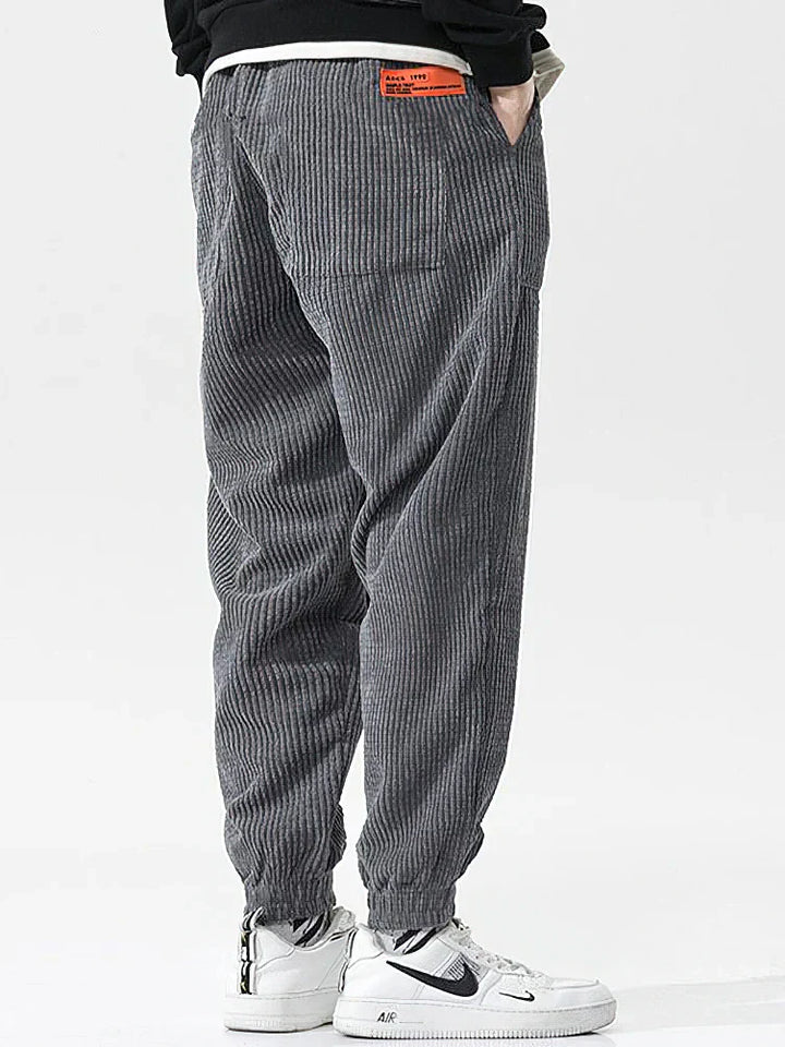 James | Men's Comfortable Loose Cord Jogging Pants