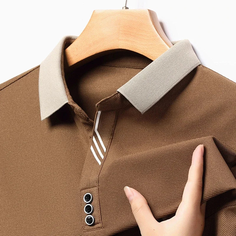 Men's Long-Sleeve Polo Shirt in Portofino Style