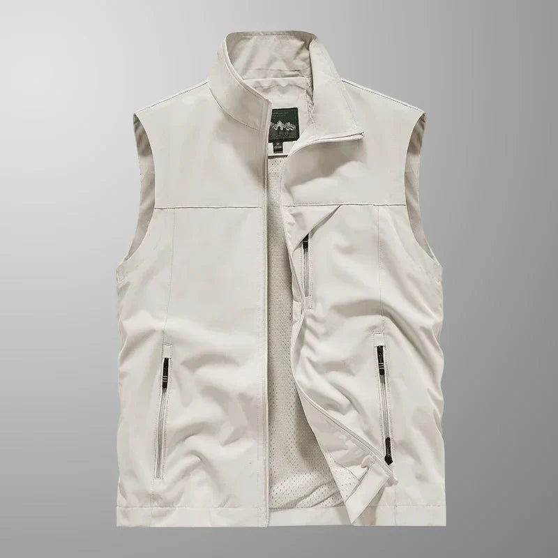 Men's Lightweight Waterproof Sleeveless Vest - Versatile Design