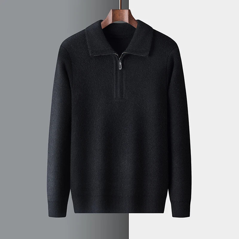 Men's Knit Quarter Zip Sweater