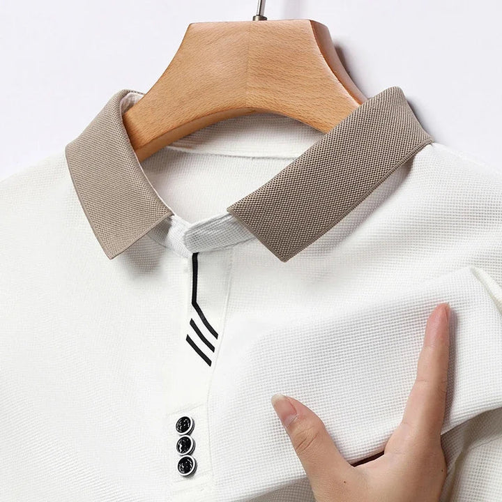 Men's Long-Sleeve Polo Shirt in Portofino Style