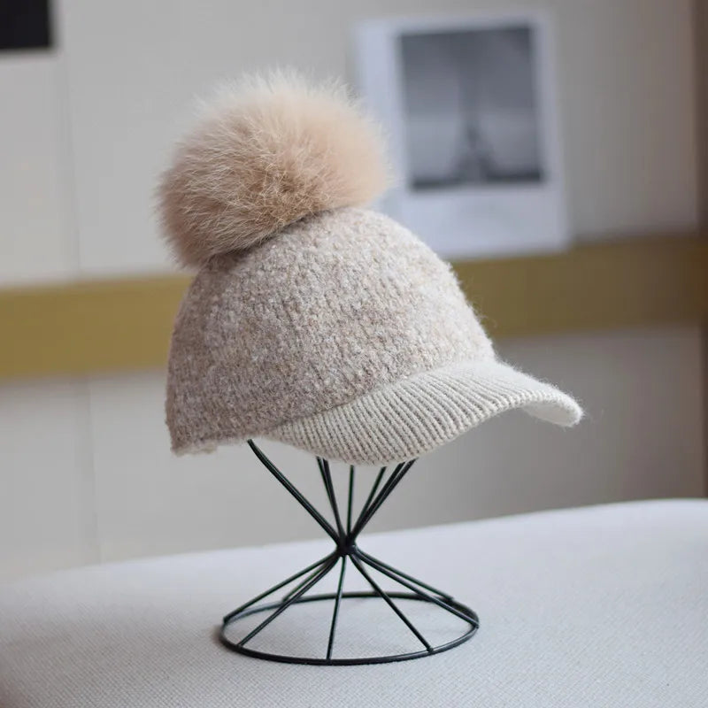 Cozy Knit Pom Cap for Winter Fashion and Warmth
