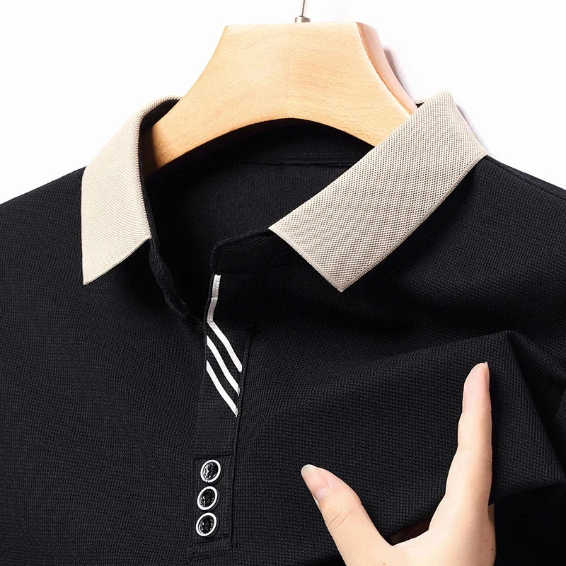 Men's Long-Sleeve Polo Shirt in Portofino Style