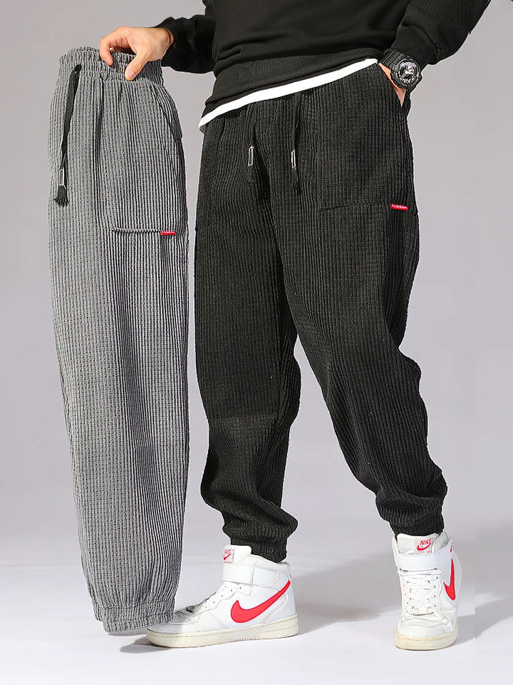 James | Men's Comfortable Loose Cord Jogging Pants
