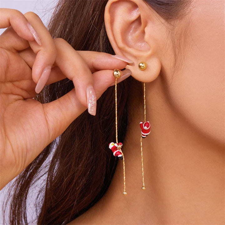 Festive Holiday Earrings for Christmas Celebrations
