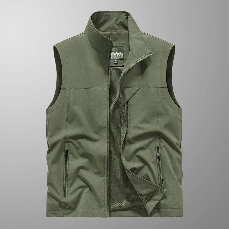 Men's Lightweight Waterproof Sleeveless Vest - Versatile Design
