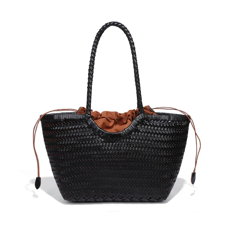 Kathy | Women's Leather Woven Tote Bag