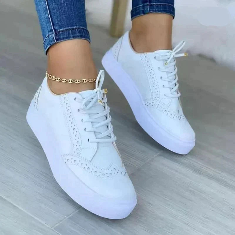 Isadora | Women's Casual Lace-Up Sneakers with Round Toe Cap