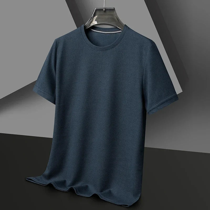 Men's Waffle Knit Casual T-Shirt